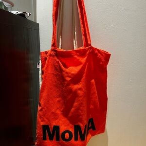 Moma Orange Tote Bag